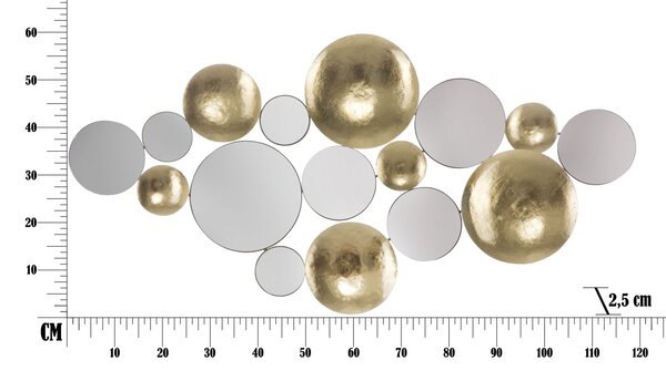 Stenska dekoracija Gold Mirror Glam