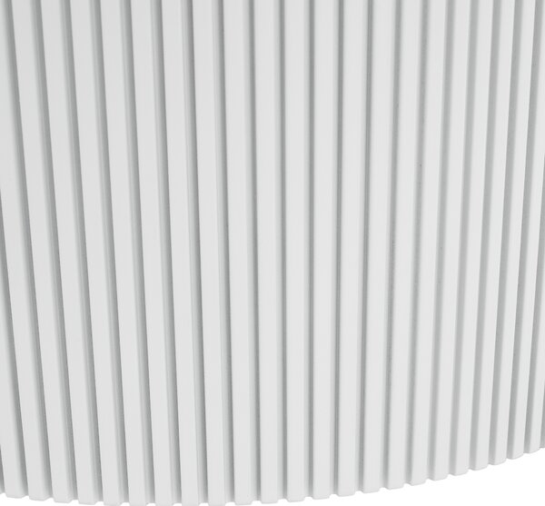 KONDELA Klubska mizica, beli marmor/MDF, premer 80 cm, MAHIR TYP 1