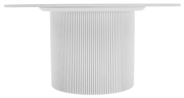 KONDELA Klubska mizica, beli marmor/MDF, premer 80 cm, MAHIR TYP 1