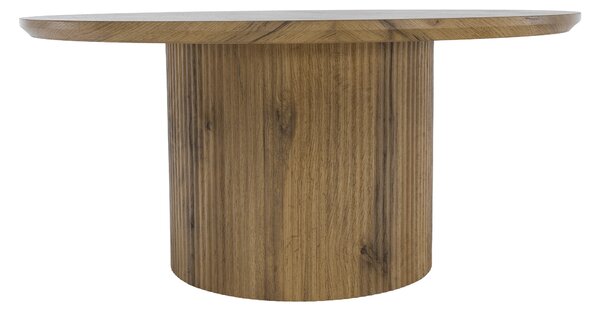 KONDELA Klubska mizica, hrast, premer 80 cm, MAHIR TYP 2