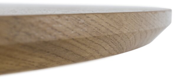 KONDELA Klubska mizica, hrast, premer 80 cm, MAHIR TYP 2