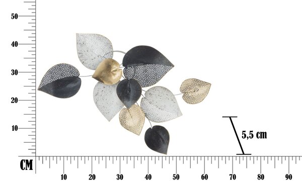 Stenska dekoracija Half Leaf -B-