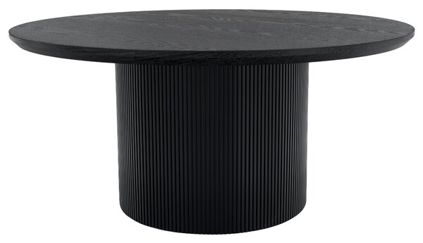 KONDELA Klubska mizica, črna, premer 80 cm, MAHIR TYP 2