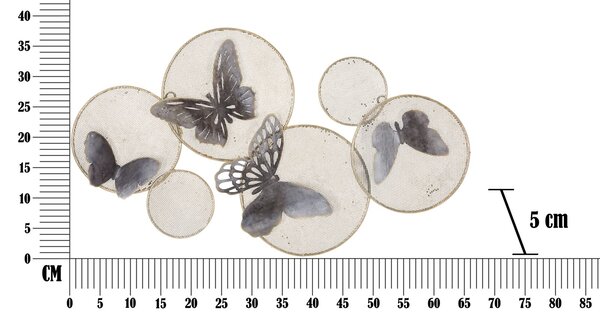 Stenska dekoracija Butterfly Dark