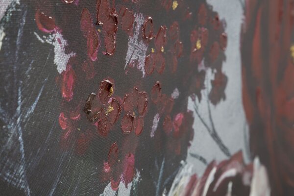Slika White/Red Flower Darkback