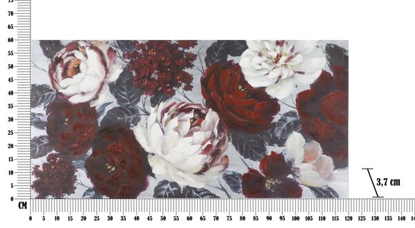 Slika White/Red Flower Darkback