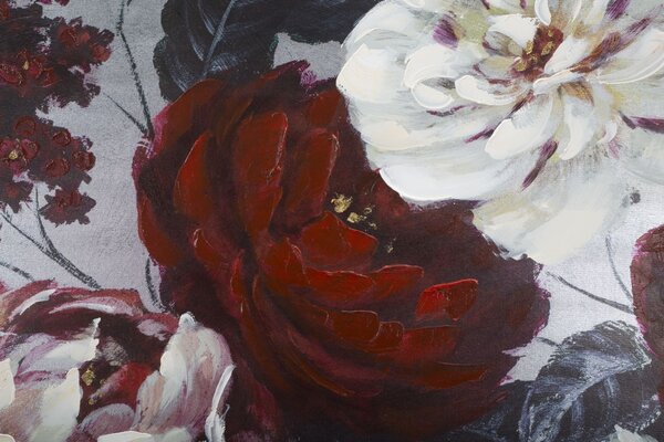 Slika White/Red Flower Darkback