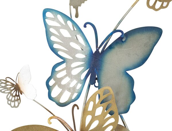 Stenska dekoracija Butterflies Oro/Celeste C