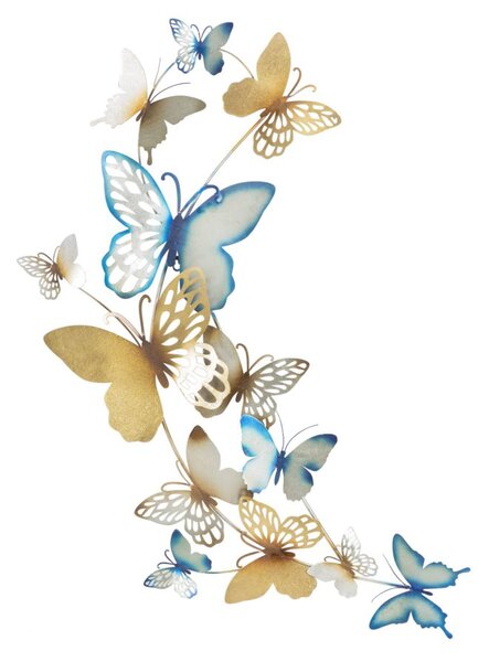 Stenska dekoracija Butterflies Oro/Celeste C