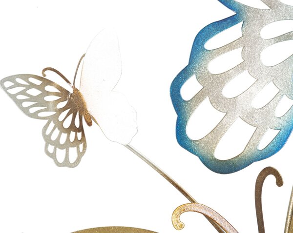 Stenska dekoracija Butterflies Oro/Celeste C