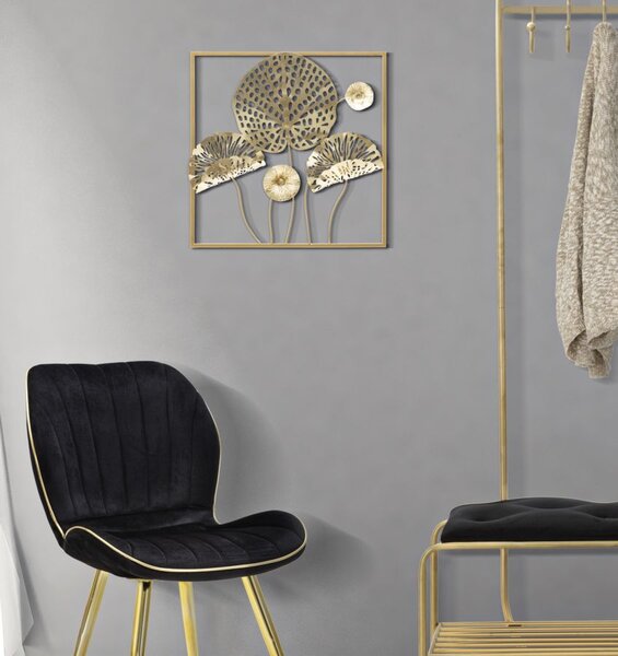 Stenska dekoracija Gold Flowers