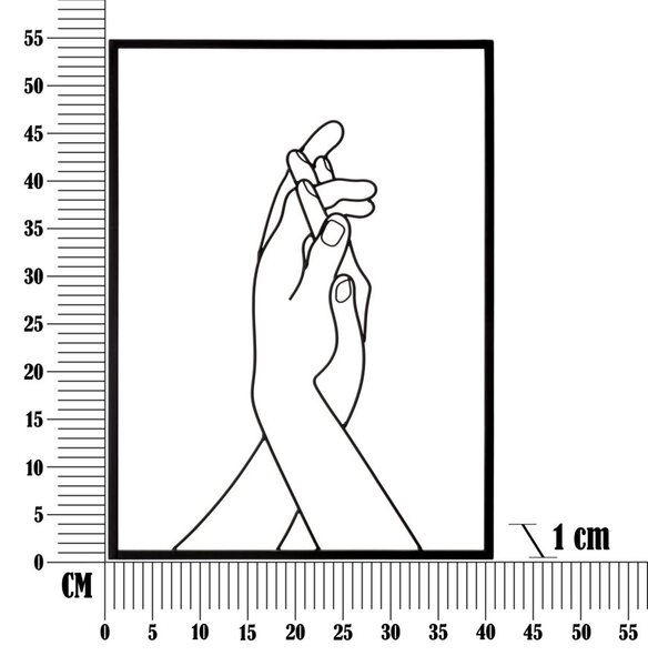 Stenska dekoracija Simply Hands
