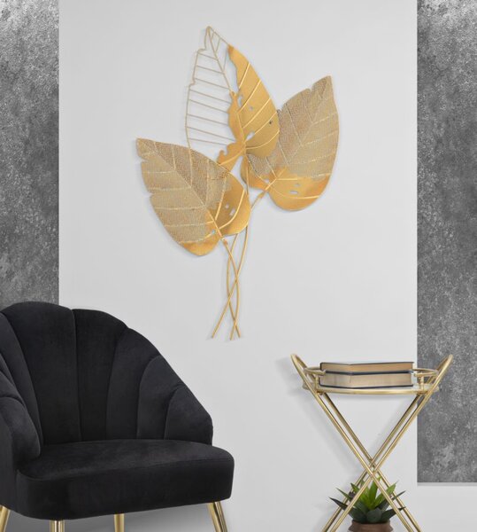 Stenska dekoracija Autumn Leaf Gold