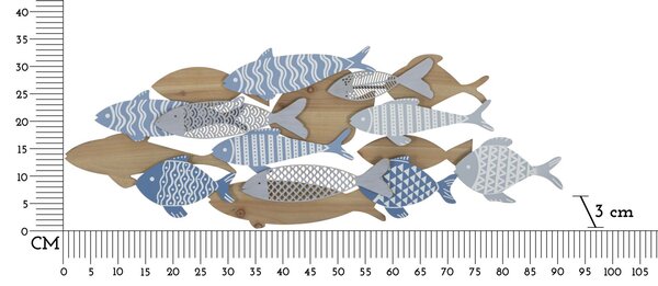 Stenska dekoracija Fish Sea