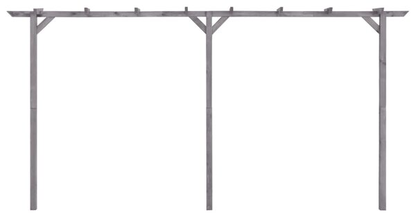 VidaXL Vrtna pergola siva 400x40x205 cm impregnirana borovina