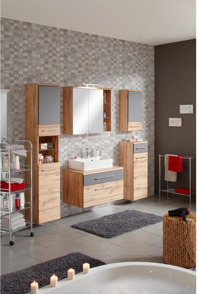 Premium Living Spodnja Omarica Float, Hrast, Antracit