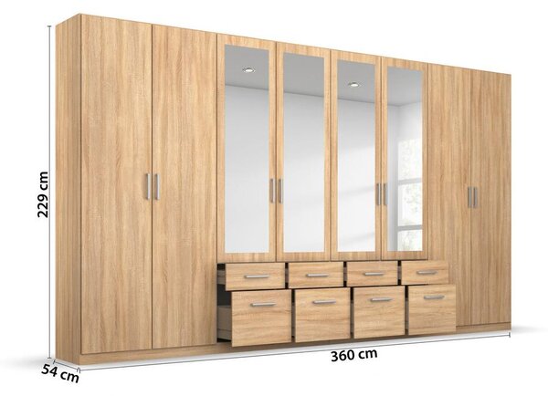 Rauch Möbel Drehtürenschrank Bingen Barva Hrasta