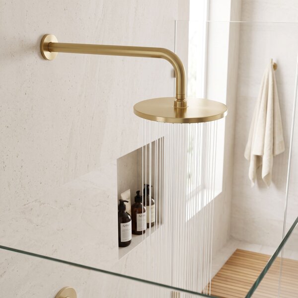 Držalo za tuš glavo okroglo REA JS-9021 40cm Brush gold