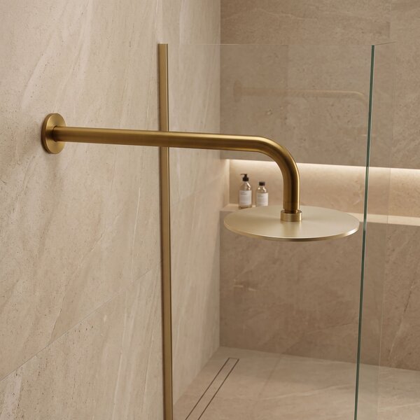 Držalo za tuš glavo okroglo REA JS-9021 40cm Brush gold