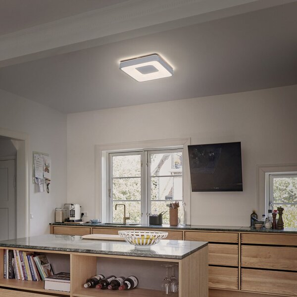 OSRAM LED-stropna svetilka ORBIS PIANA, bela, 49 x cm, clickdim, zatemnjen, Bela, Dnevna soba / jedilnica, Kovina, Sodobni