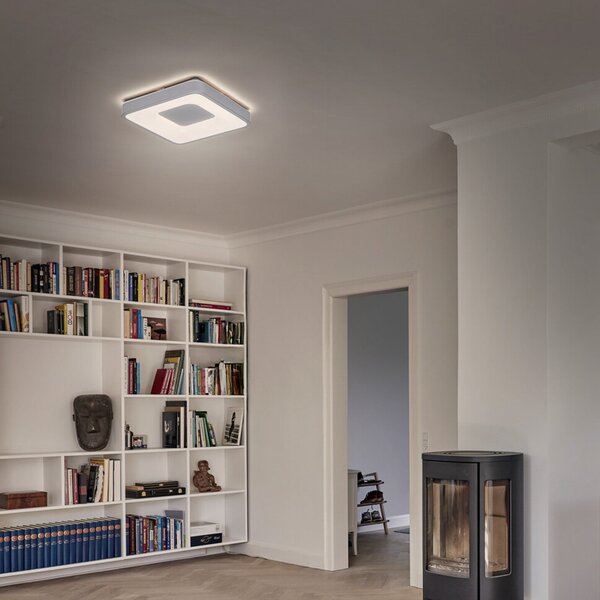 OSRAM LED-stropna svetilka ORBIS PIANA, bela, 49 x cm, clickdim, zatemnjen, Bela, Dnevna soba / jedilnica, Kovina, Sodobni