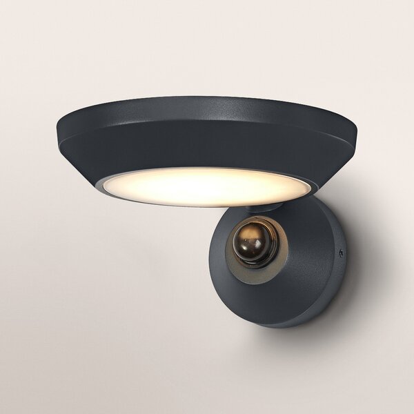 OSRAM LED-senzorska zunanja stenska svetilka ENDURA STYLE, siva, 18 cm, IP65, Siva, Aluminij, Sodobni, Okrogla stena