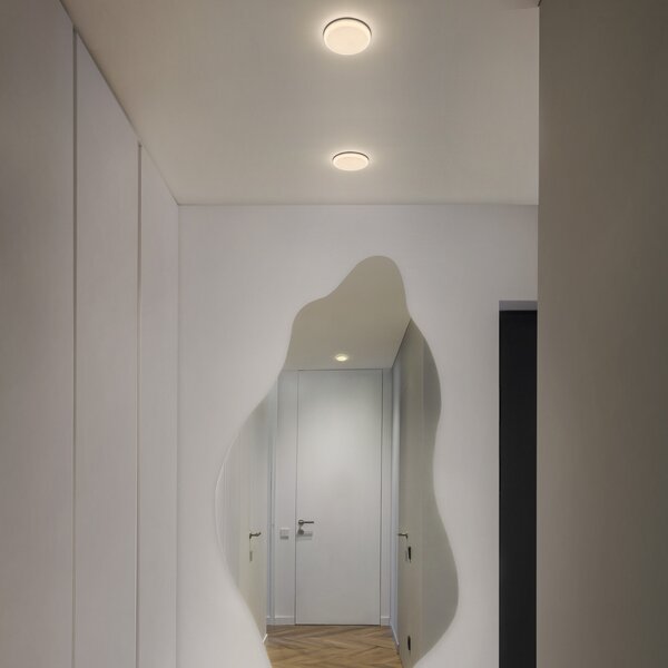 OSRAM LED vgradna svetilka SLIM, Ø 17 cm, bela, kovinska, 3.000 K, Bela, Dnevna soba / jedilnica, Kovina, Vgradne svetilke okrogle