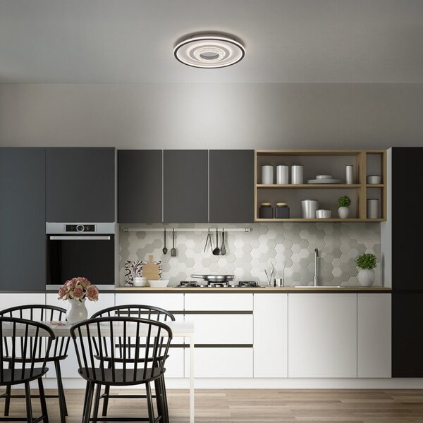 OSRAM LED-stropna svetilka ORBIS CRISTALLY, bela, Ø 43 cm, CCT, Bela, Dnevna soba / jedilnica, Aluminij, Sodobni