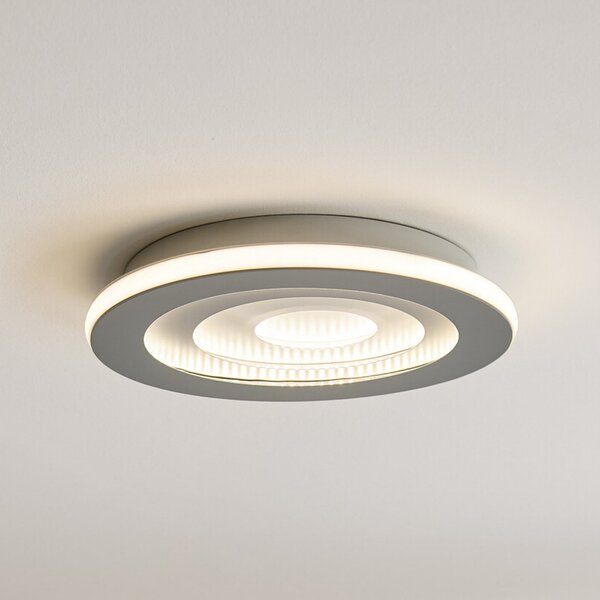 OSRAM LED stropna svetilka ORBIS SPIRAL CENTRAL LIGHT, premer 40 cm, siva, zatemnjen, Siva, Dnevna soba / jedilnica, Kovina, Sodobni