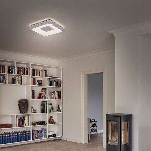 OSRAM LED-stropna svetilka ORBIS PIANA, bela, 38 x cm, clickdim, zatemnjen, Bela, Dnevna soba / jedilnica, Kovina, Sodobni