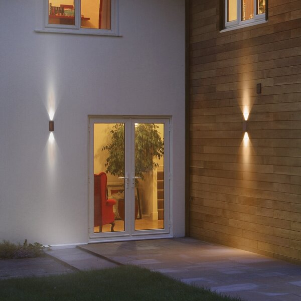 OSRAM LED-stenna svetilka za zunanjo uporabo ENDURA STYLE, rjava, 16 cm,, Rjava / rjasta, Aluminij, Sodobni