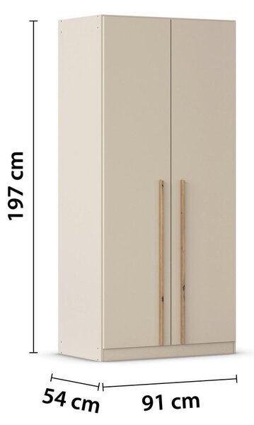 OMARA S KLASIČNIMI VRATI, barve šampanjca, hrast artisan