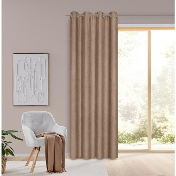 Modern Living Končana Zavesa Velours, Svetlo Rjava, Ca. 140/245 Cm