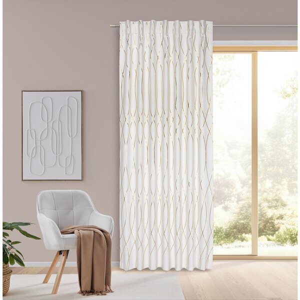 Modern Living Zatemnitvena Zavesa Glamour, Bela, Zlata, Ca. 140/245 Cm