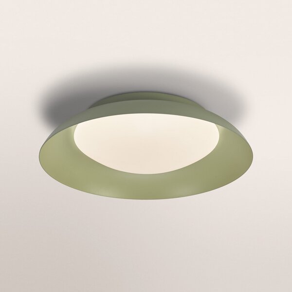 OSRAM LED-stropna svetilka ORBIS PLATE, zelena, Ø 31 cm, clickdim, zatemnjen, Zelena, Dnevna soba / jedilnica, Kovina, Sodobni