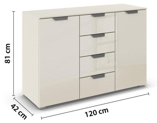 ŠIROKA KOMODA, barve šampanjca
