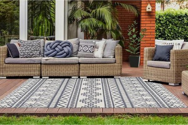 PREPROGA ZA ZUNANJO UPORABO Yoga 80/150 cm antracit, krem barve