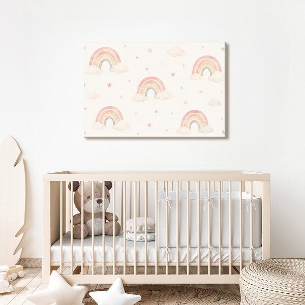 Slika pastelne mavrice med oblački