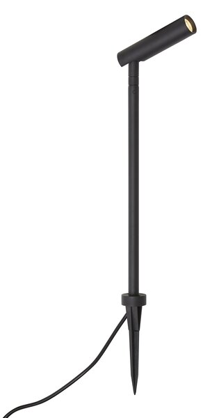 Sodobni vrtni reflektor 12V črn 10cm vklj. LED IP65 - Voltaire Lino