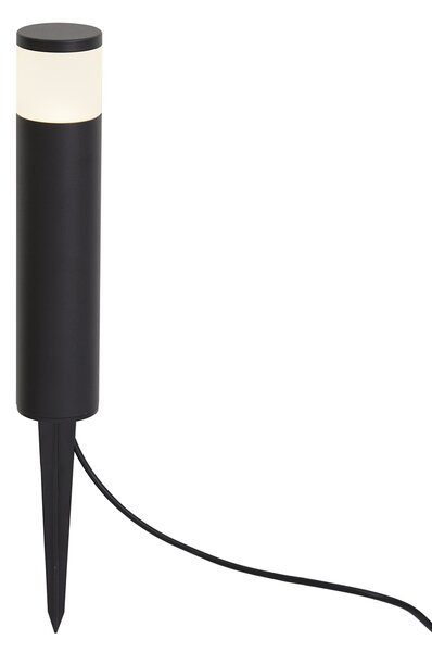 Moderna zunanja svetilka za steber 12V črna vklj. LED IP65 - Voltaire Palo