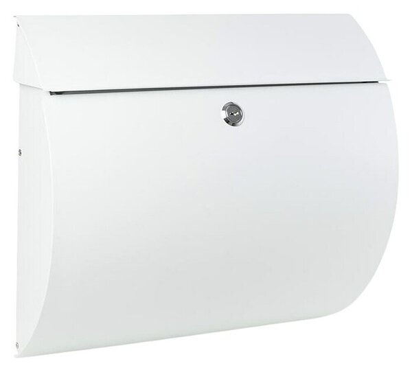 Stenski poštni nabiralnik Aura (Do x Š x V: 330 x 375 x 100 mm, Barva: Bela, Nerjavno jeklo)