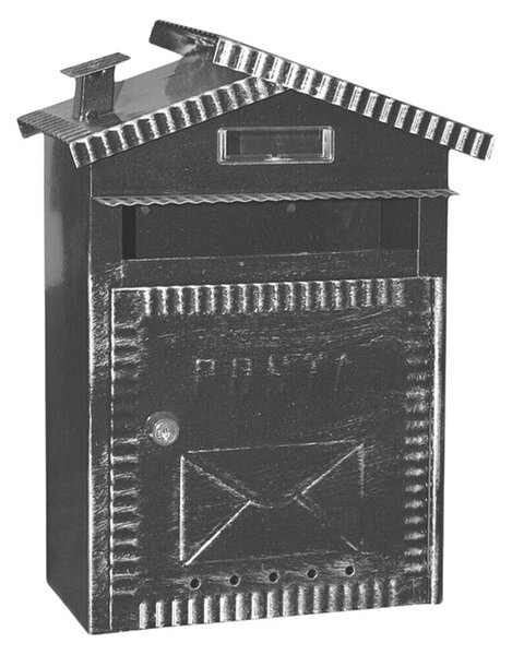 Stenski poštni nabiralnik Deco (Do x Š x V: 265 x 140 x 355 mm, Črna, Nerjavno jeklo)