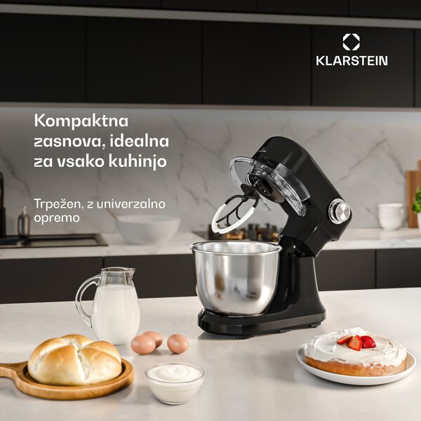 Klarstein Bella Evo kuhinjski robot | planetarni mešalni sistem | 3 mešalni nastavki | 1500 W | 5 l
