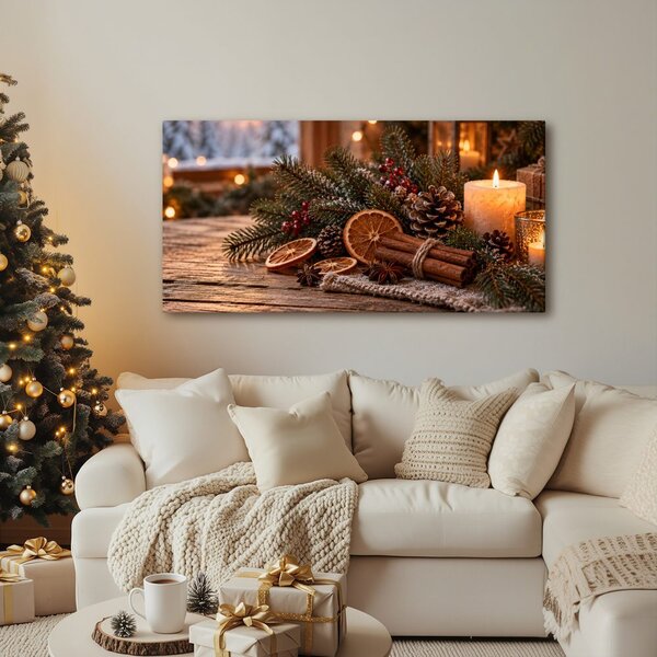 Slika prijetna adventna dekoracija s storži