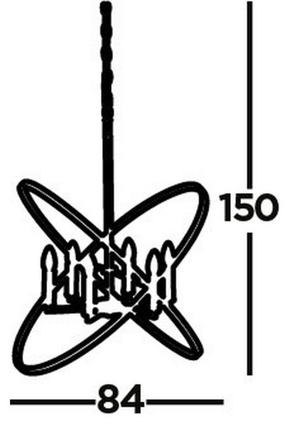 VISEČA SVETILKA Hoopla 84/150 cm E14