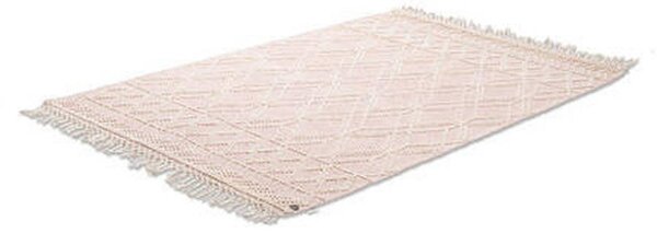 ROČNO TKANA PREPROGA Colored Macrame - Three 140/200 cm tkano roza