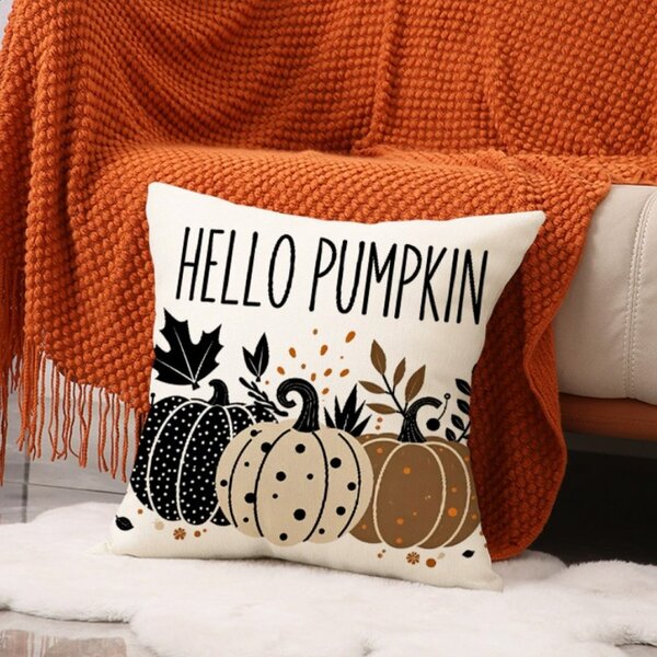 Prevleka za blazino HELLO PUMPKIN 45x45 cm, bež
