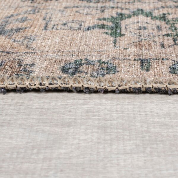 Zelena pralna preproga 152x230 cm Beau Floral – Flair Rugs