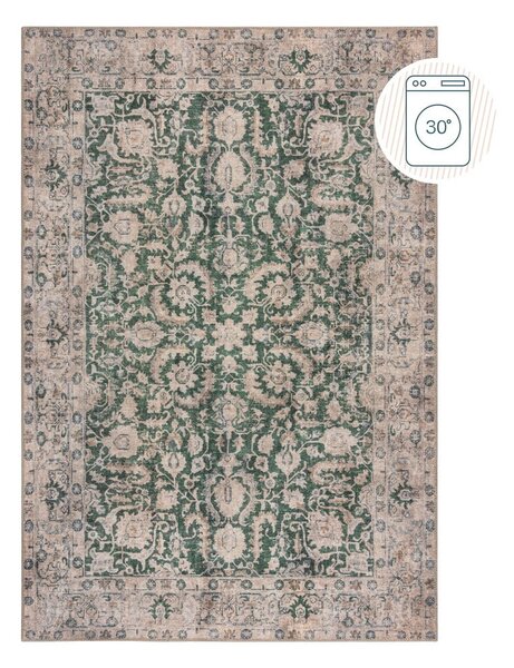 Zelena pralna preproga 152x230 cm Beau Floral – Flair Rugs
