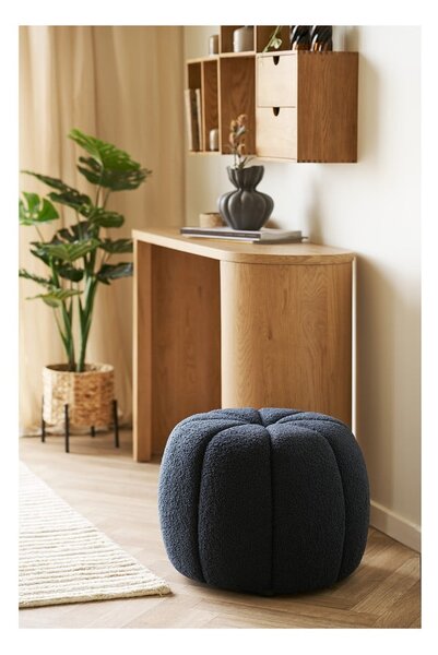 Temno moder tabure iz tkanine bouclé Paisley – House Nordic